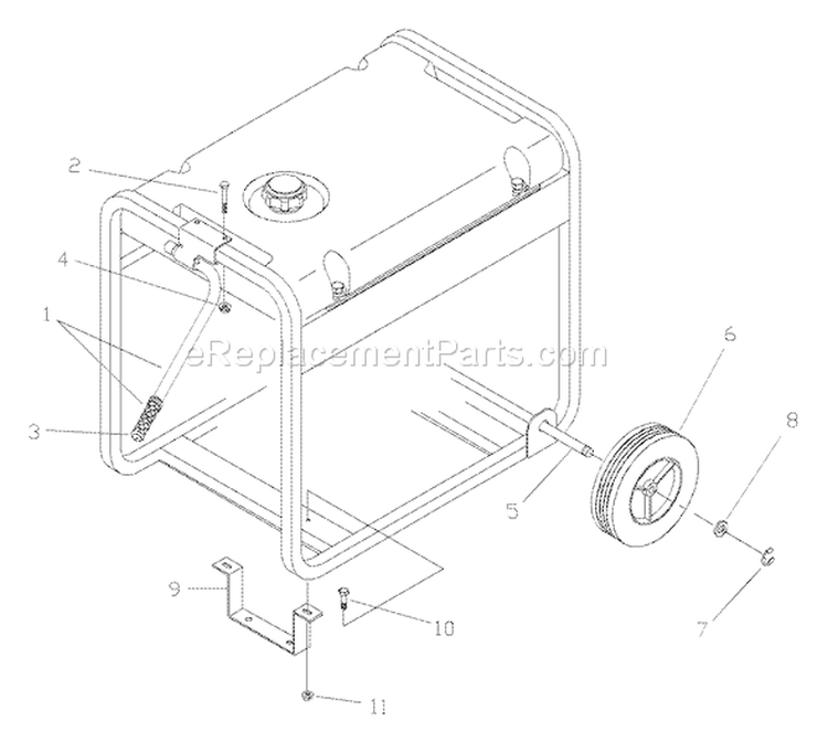 Page D Diagram and Parts List for 030221-0  Briggs and Stratton Generator